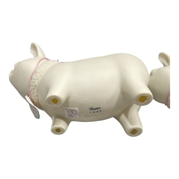 Vintage Department 56 Easter 1998 Set of 2 Pig Figurines #23773 & 23774 - Picture 7 of 8